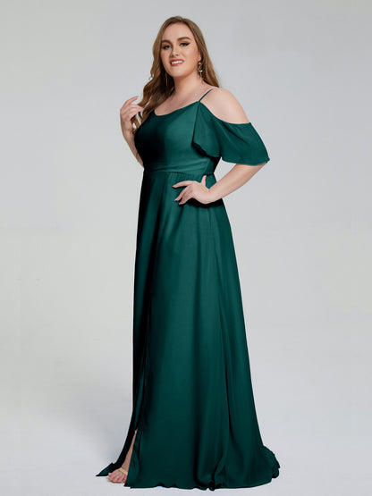 Eloise Off the Shoulder Plus Size Long Bridesmaid Dresses