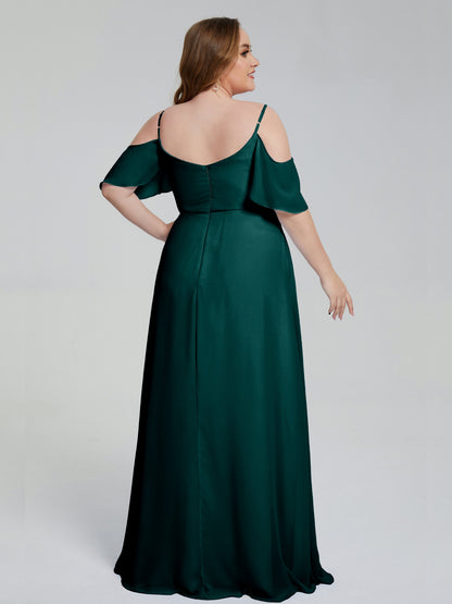 Eloise Off the Shoulder Plus Size Long Bridesmaid Dresses