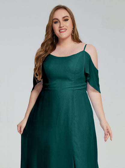 Eloise Off the Shoulder Plus Size Long Bridesmaid Dresses