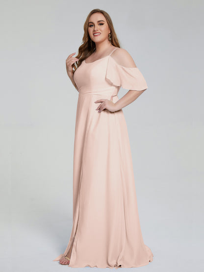 Eloise Off the Shoulder Plus Size Long Bridesmaid Dresses