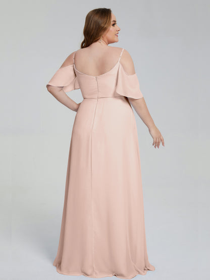 Eloise Off the Shoulder Plus Size Long Bridesmaid Dresses