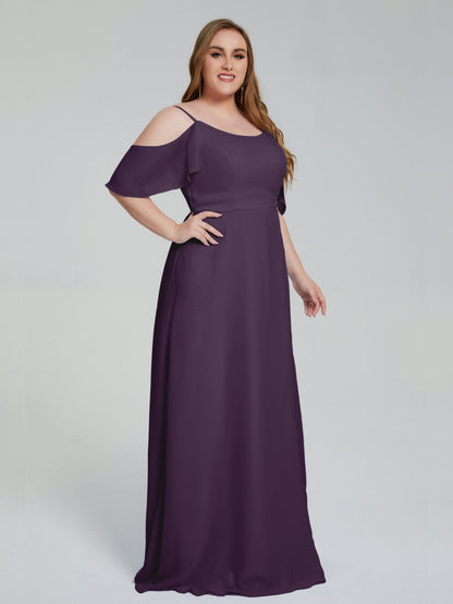 Eloise Off the Shoulder Plus Size Long Bridesmaid Dresses