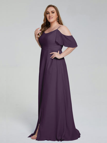 Eloise Off the Shoulder Plus Size Long Bridesmaid Dresses
