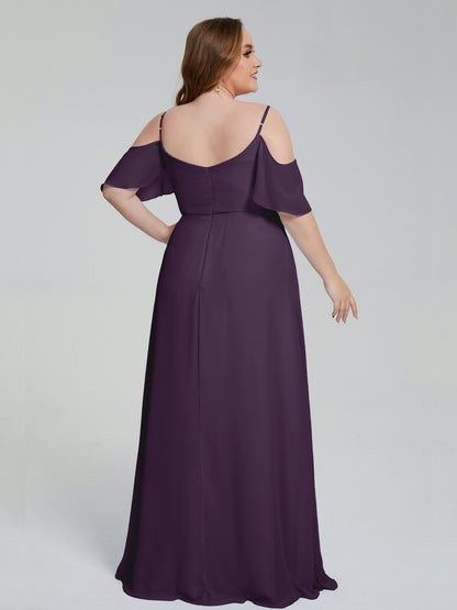 Eloise Off the Shoulder Plus Size Long Bridesmaid Dresses