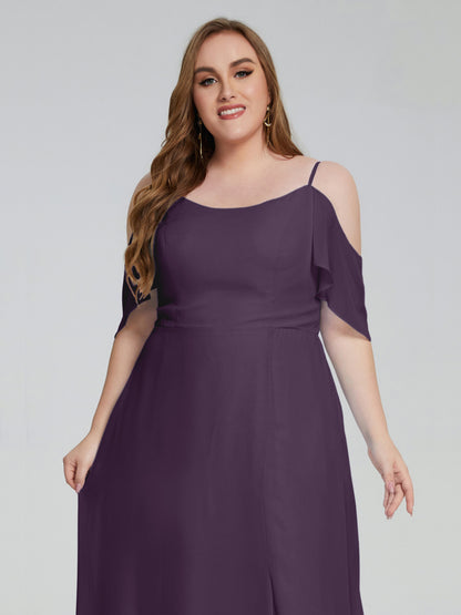 Eloise Off the Shoulder Plus Size Long Bridesmaid Dresses