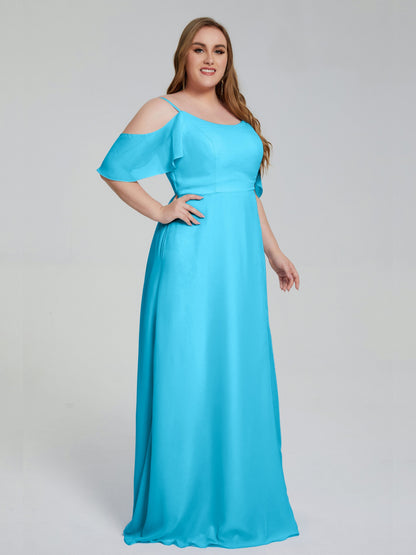 Eloise Off the Shoulder Plus Size Long Bridesmaid Dresses