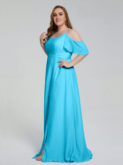 Eloise Off the Shoulder Plus Size Long Bridesmaid Dresses