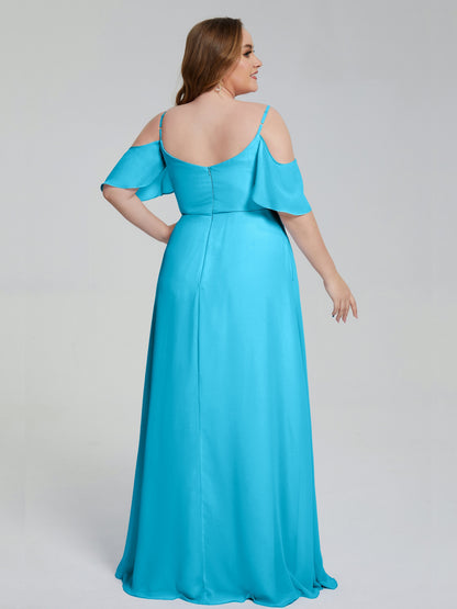 Eloise Off the Shoulder Plus Size Long Bridesmaid Dresses