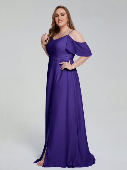 Eloise Off the Shoulder Plus Size Long Bridesmaid Dresses