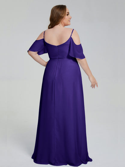 Eloise Off the Shoulder Plus Size Long Bridesmaid Dresses