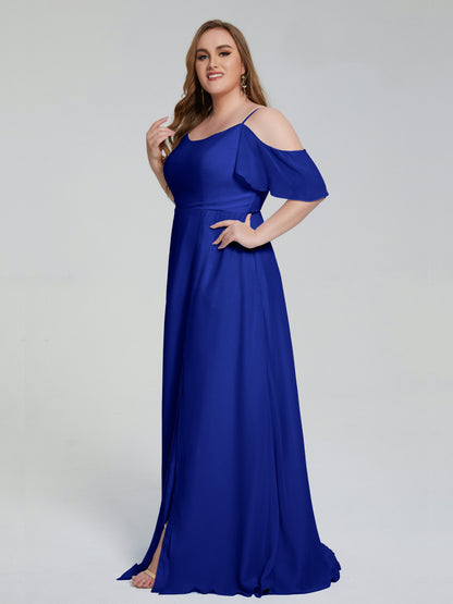 Eloise Off the Shoulder Plus Size Long Bridesmaid Dresses