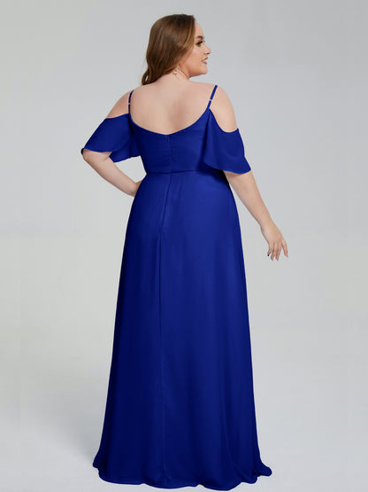 Eloise Off the Shoulder Plus Size Long Bridesmaid Dresses