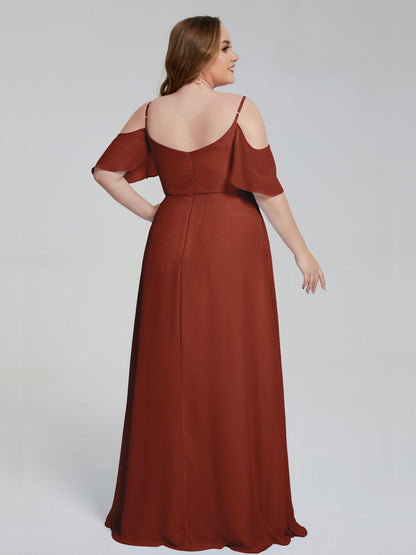 Eloise Off the Shoulder Plus Size Long Bridesmaid Dresses