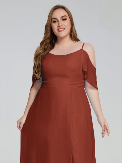 Eloise Off the Shoulder Plus Size Long Bridesmaid Dresses