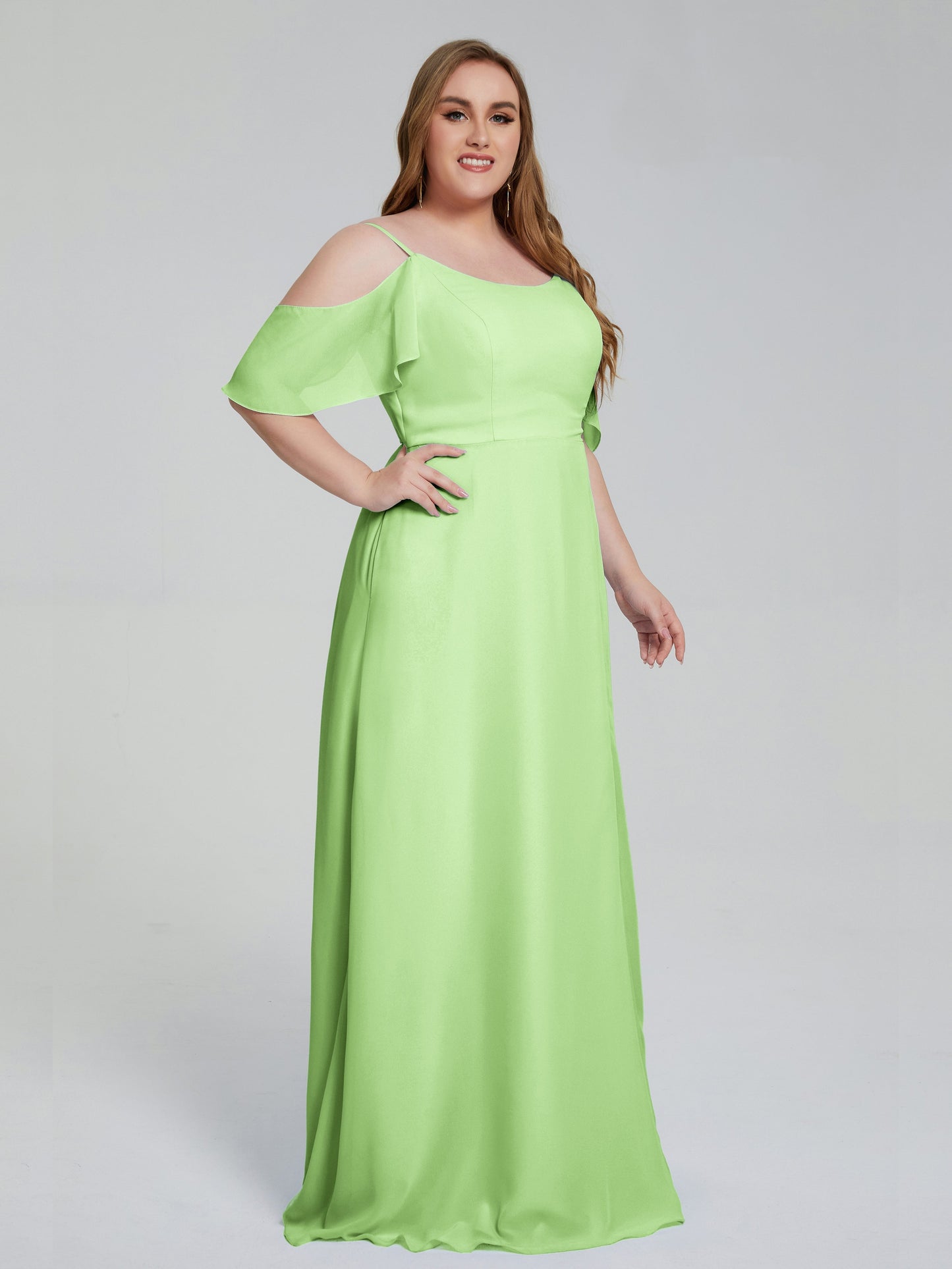 Eloise Off the Shoulder Plus Size Long Bridesmaid Dresses