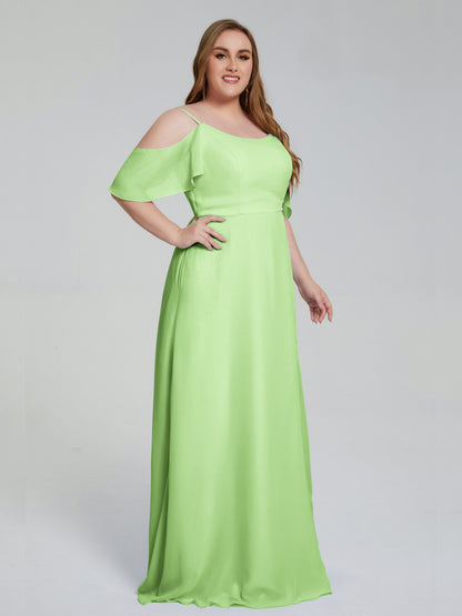Eloise Off the Shoulder Plus Size Long Bridesmaid Dresses
