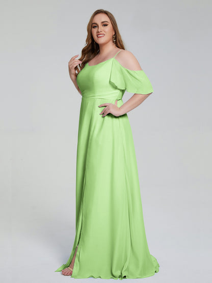 Eloise Off the Shoulder Plus Size Long Bridesmaid Dresses