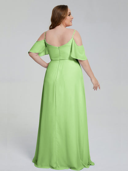 Eloise Off the Shoulder Plus Size Long Bridesmaid Dresses