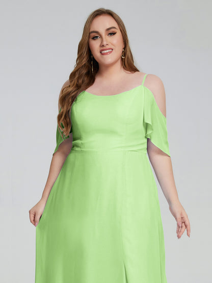 Eloise Off the Shoulder Plus Size Long Bridesmaid Dresses