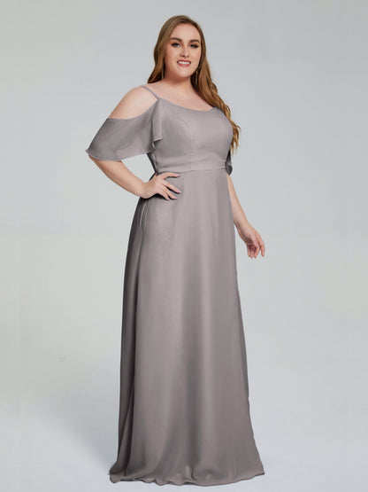 Eloise Off the Shoulder Plus Size Long Bridesmaid Dresses