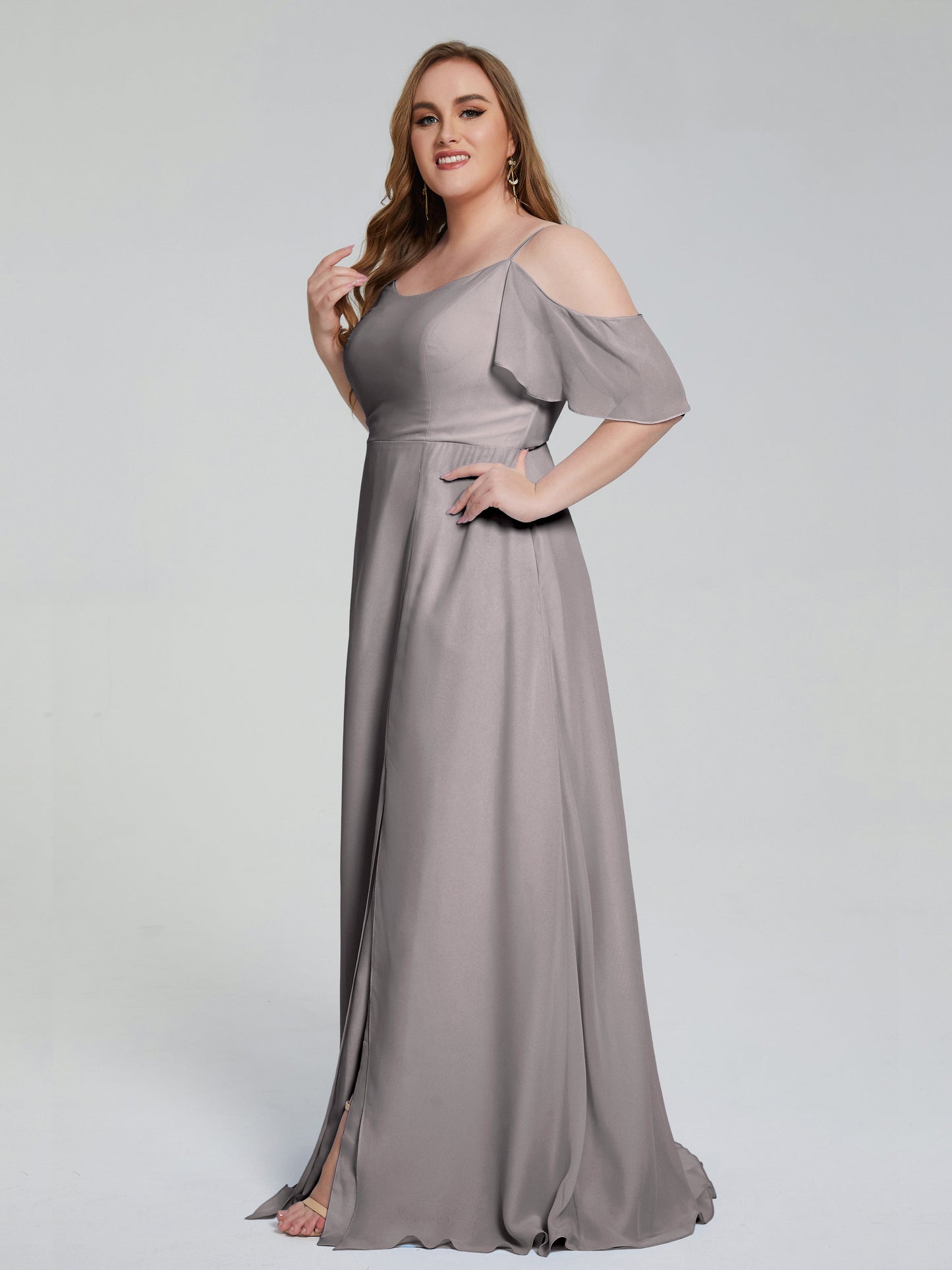 Eloise Off the Shoulder Plus Size Long Bridesmaid Dresses