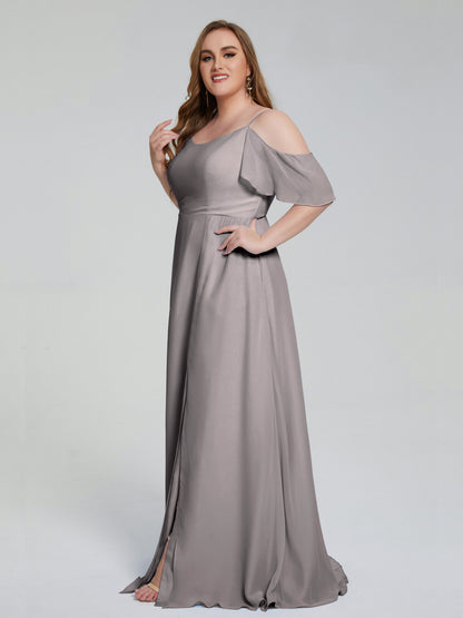 Eloise Off the Shoulder Plus Size Long Bridesmaid Dresses