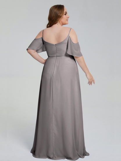 Eloise Off the Shoulder Plus Size Long Bridesmaid Dresses