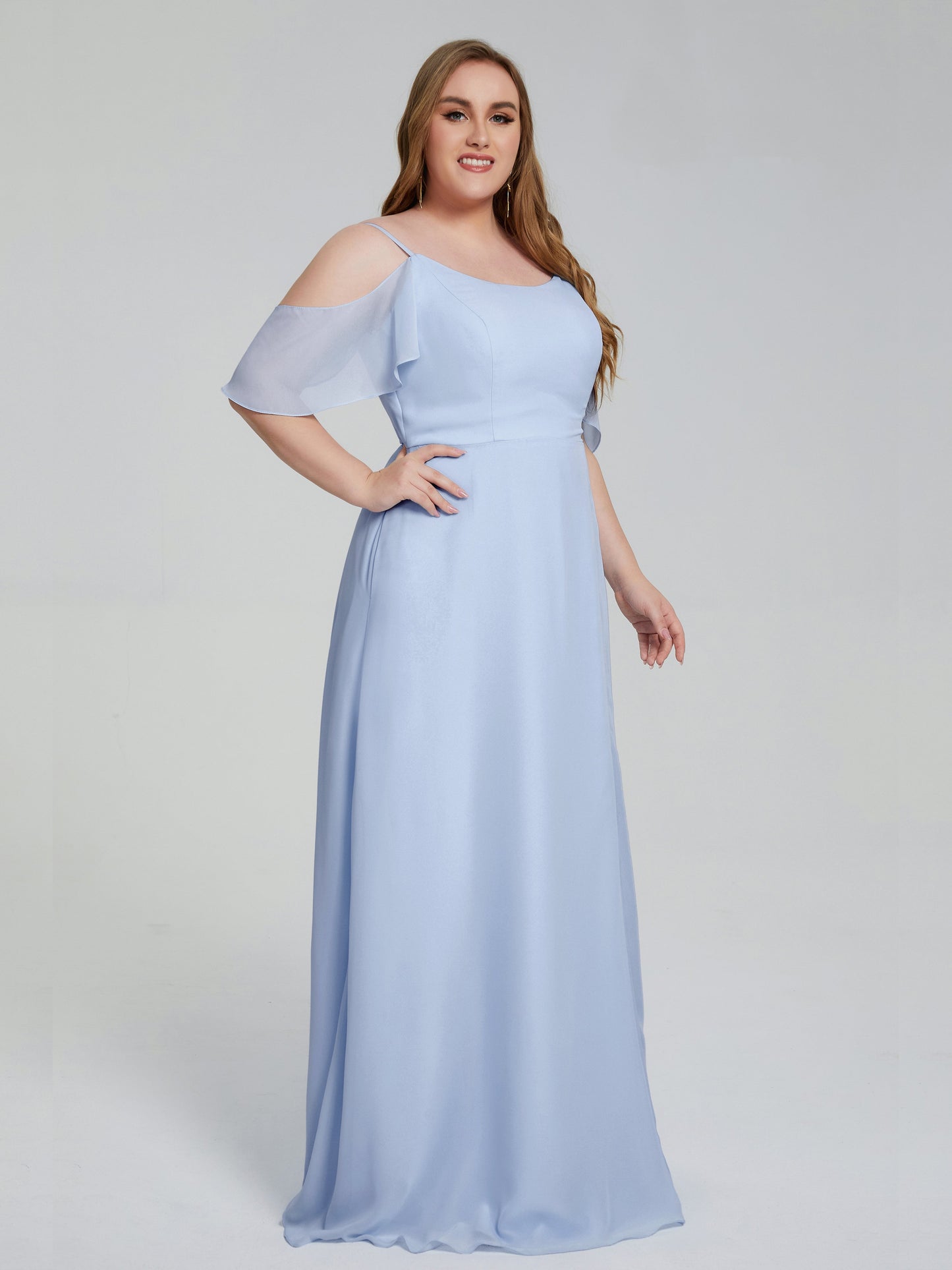 Eloise Off the Shoulder Plus Size Long Bridesmaid Dresses