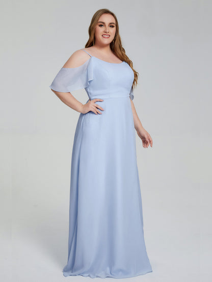 Eloise Off the Shoulder Plus Size Long Bridesmaid Dresses