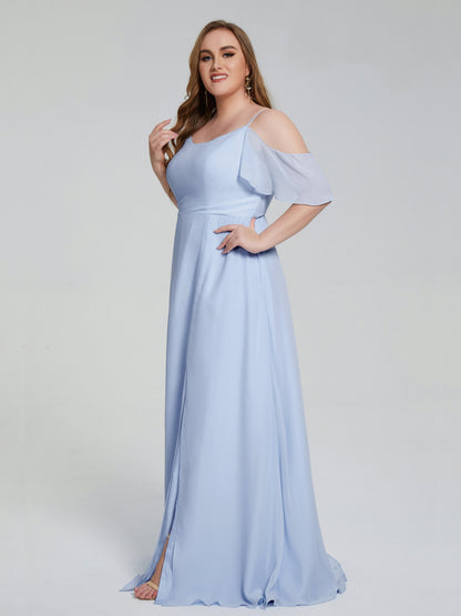 Eloise Off the Shoulder Plus Size Long Bridesmaid Dresses