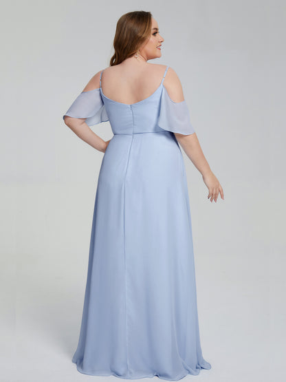Eloise Off the Shoulder Plus Size Long Bridesmaid Dresses