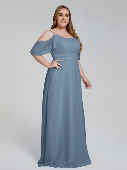 Eloise Off the Shoulder Plus Size Long Bridesmaid Dresses