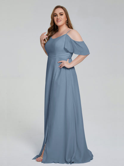 Eloise Off the Shoulder Plus Size Long Bridesmaid Dresses