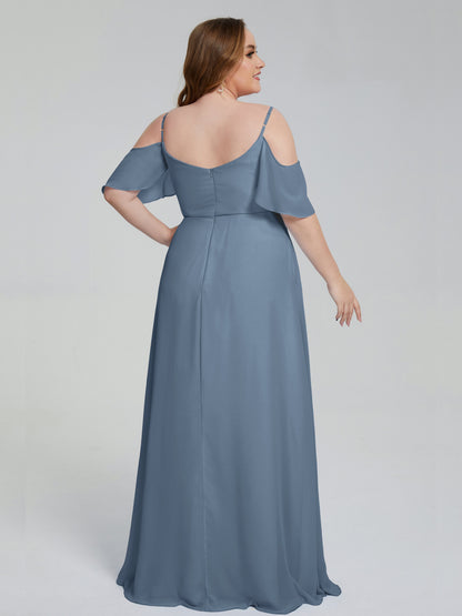 Eloise Off the Shoulder Plus Size Long Bridesmaid Dresses