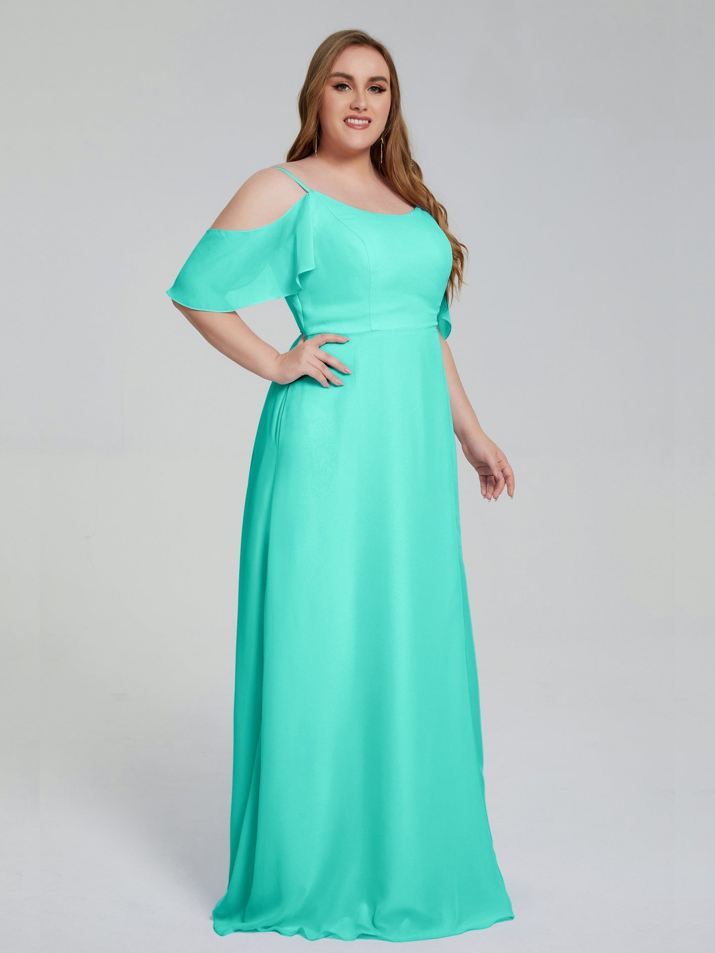 Eloise Off the Shoulder Plus Size Long Bridesmaid Dresses