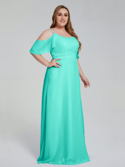 Eloise Off the Shoulder Plus Size Long Bridesmaid Dresses