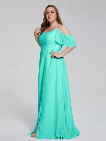 Eloise Off the Shoulder Plus Size Long Bridesmaid Dresses