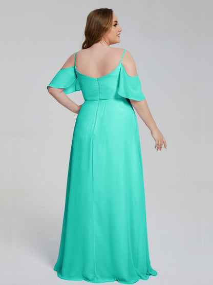 Eloise Off the Shoulder Plus Size Long Bridesmaid Dresses
