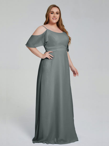 Eloise Off the Shoulder Plus Size Long Bridesmaid Dresses