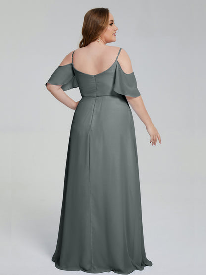 Eloise Off the Shoulder Plus Size Long Bridesmaid Dresses