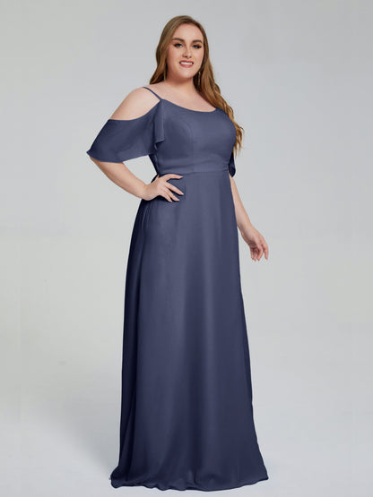 Eloise Off the Shoulder Plus Size Long Bridesmaid Dresses