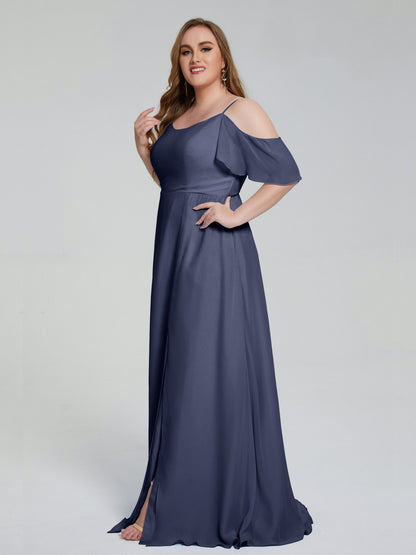 Eloise Off the Shoulder Plus Size Long Bridesmaid Dresses
