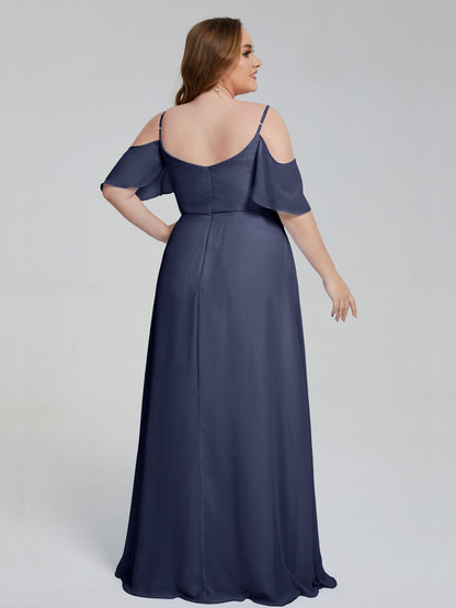 Eloise Off the Shoulder Plus Size Long Bridesmaid Dresses