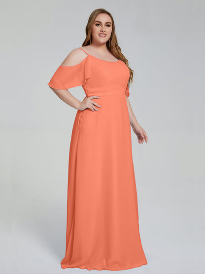 Eloise Off the Shoulder Plus Size Long Bridesmaid Dresses