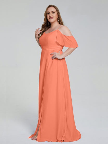 Eloise Off the Shoulder Plus Size Long Bridesmaid Dresses