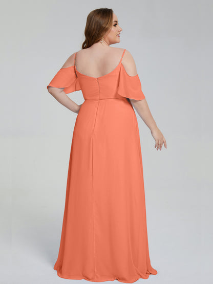 Eloise Off the Shoulder Plus Size Long Bridesmaid Dresses