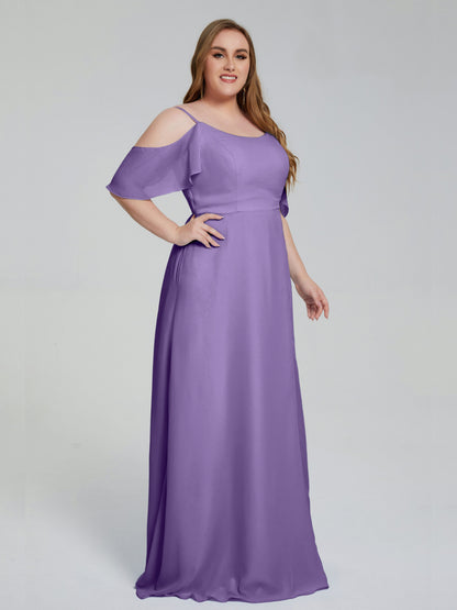 Eloise Off the Shoulder Plus Size Long Bridesmaid Dresses