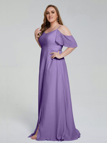 Eloise Off the Shoulder Plus Size Long Bridesmaid Dresses