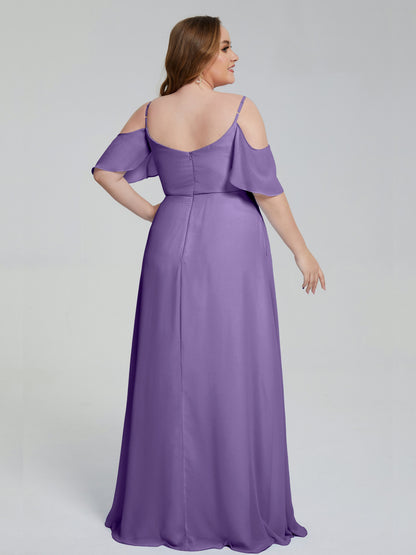Eloise Off the Shoulder Plus Size Long Bridesmaid Dresses