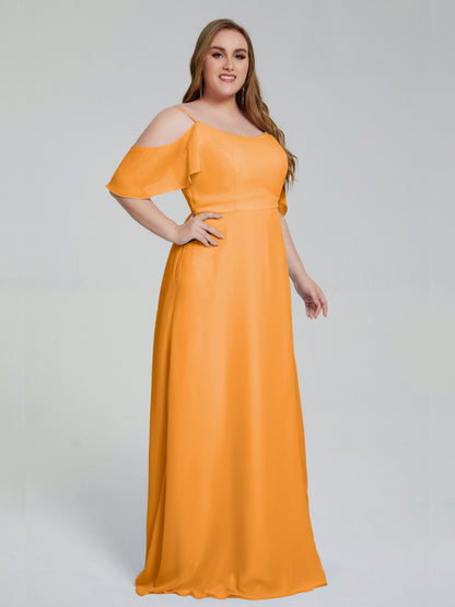 Eloise Off the Shoulder Plus Size Long Bridesmaid Dresses